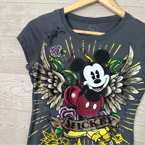 Disney Mickey Mouse Tee M Affliction Style - Picture 2 of 5